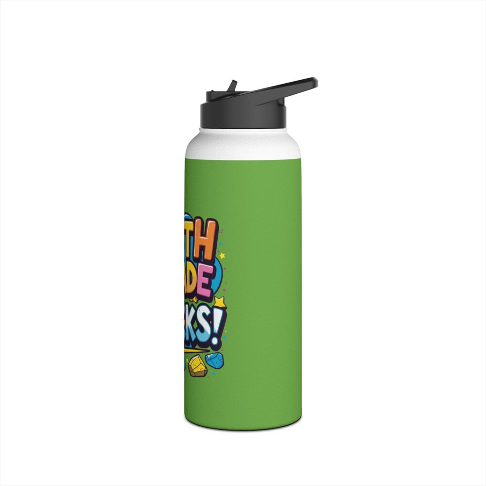 Fifth Grade Rocks (green) - Stainless Steel Water Bottle - Image 12