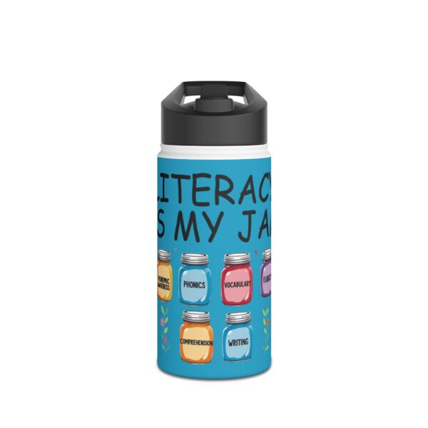 Literacy is My Jam (turquoise) - Stainless Steel Water Bottle