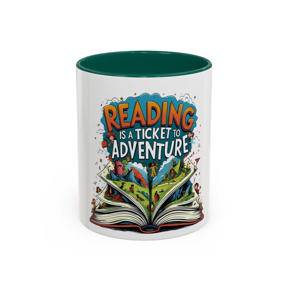 Reading is a Ticket to Adventure - Colorful Mugs (11oz, 15oz) - Image 9