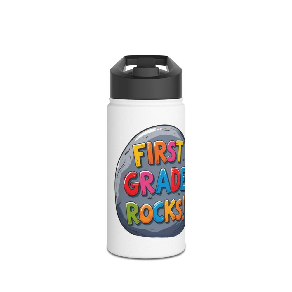 First Grade Rocks (white) - Stainless Steel Water Bottle