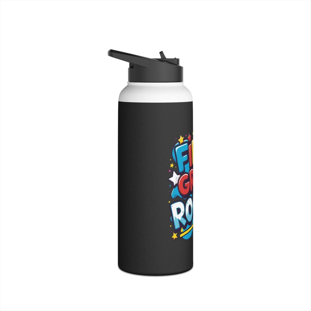 Fifth Grade Rocks (black) - Stainless Steel Water Bottle - Image 11