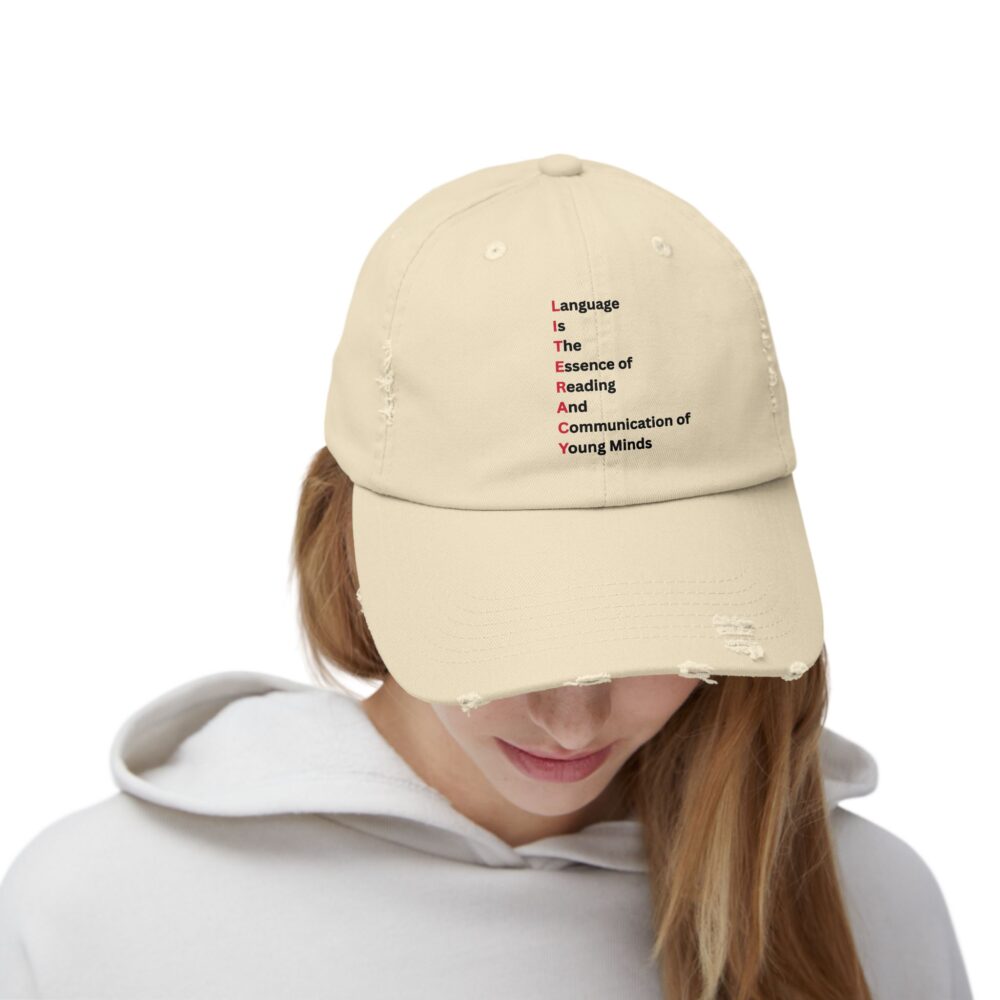 LITERACY, Unisex Adjustable Baseball Cap - Image 4