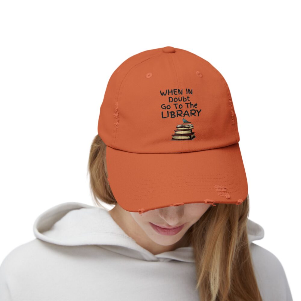 When in Doubt Go To The Library - Unisex Adjustable Baseball Cap - Image 8