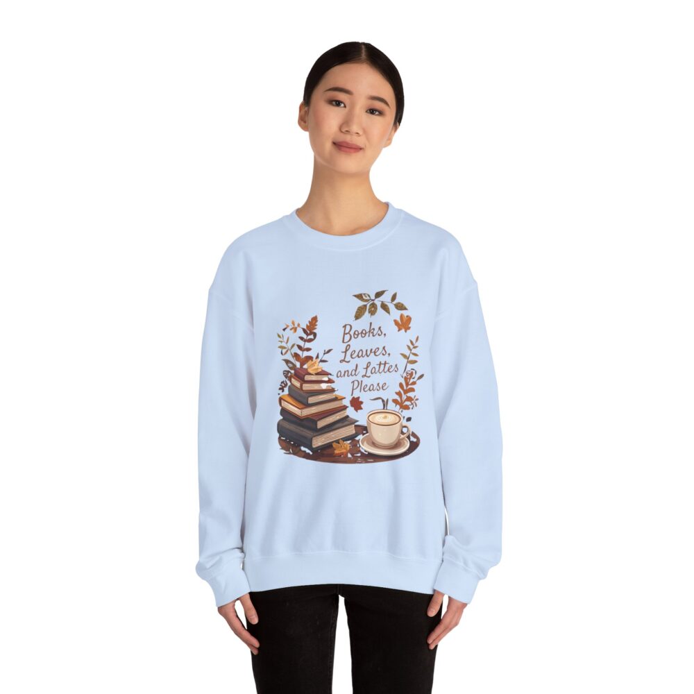 Books, Leaves, and Lattes Please-Crewneck Sweatshirt - Image 20