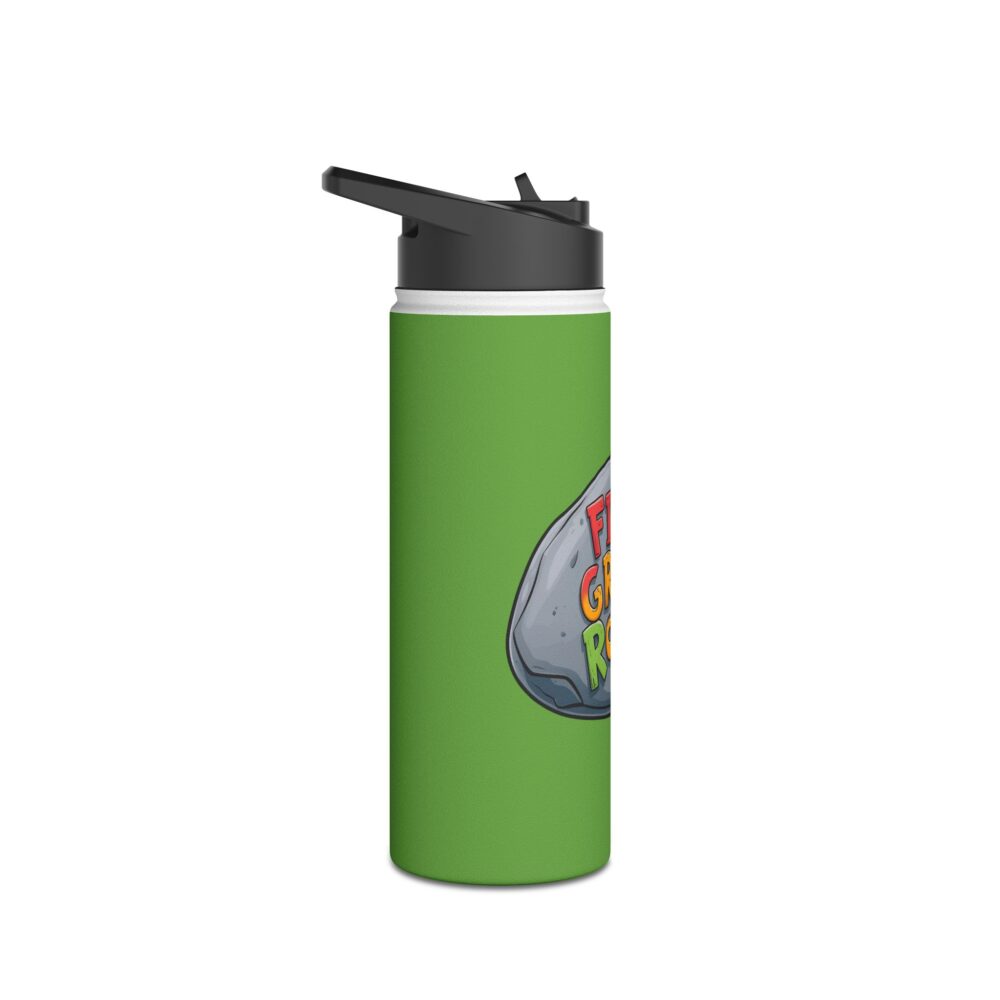 Fifth Grade Rocks (green) - Stainless Steel Water Bottle - Image 7