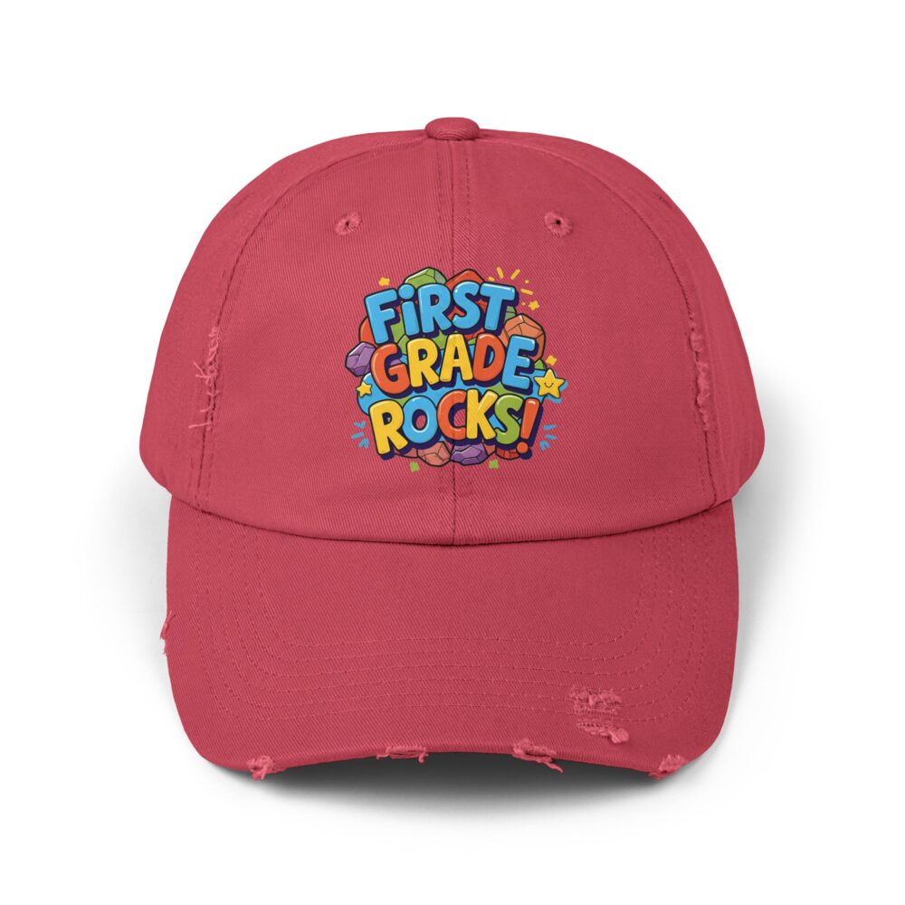 First Grade Rocks, Unisex Adjustable Baseball Cap - Image 29