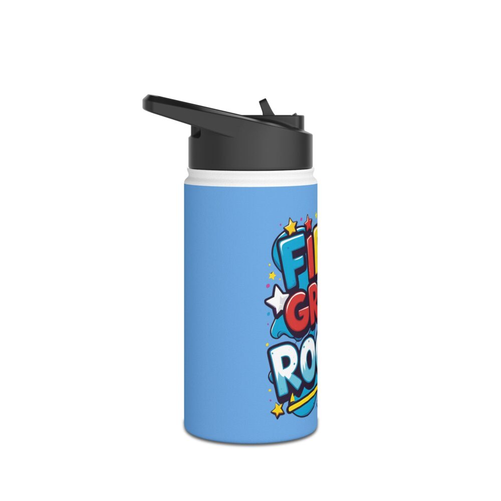 Fifth Grade Rocks (blue) - Stainless Steel Water Bottle - Image 3