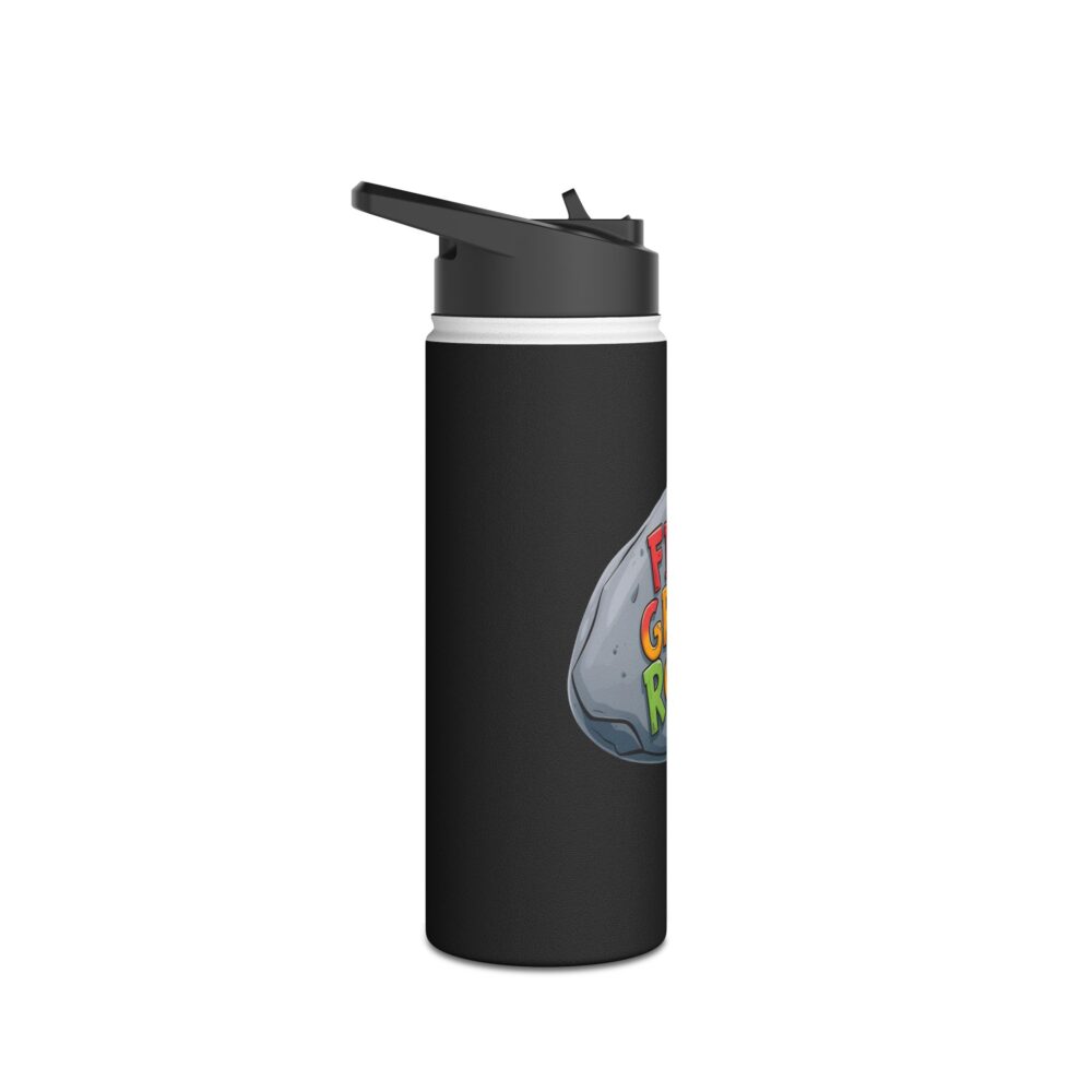 Fifth Grade Rocks (black) - Stainless Steel Water Bottle - Image 7