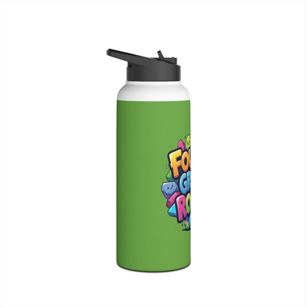 Fourth Grade Rocks (green) - Stainless Steel Water Bottle - Image 11
