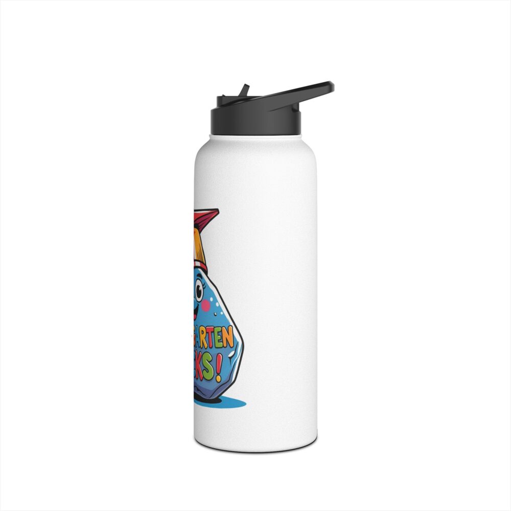 Kindergarten Rocks (white) - Stainless Steel Water Bottle - Image 12