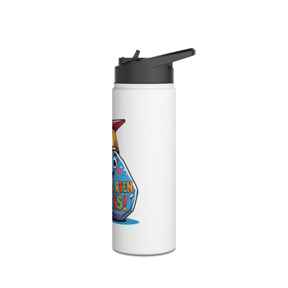 Kindergarten Rocks (white) - Stainless Steel Water Bottle - Image 8