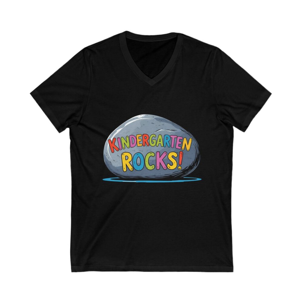 Kindergarten Rocks - Unisex V-Neck Tee - Image 7