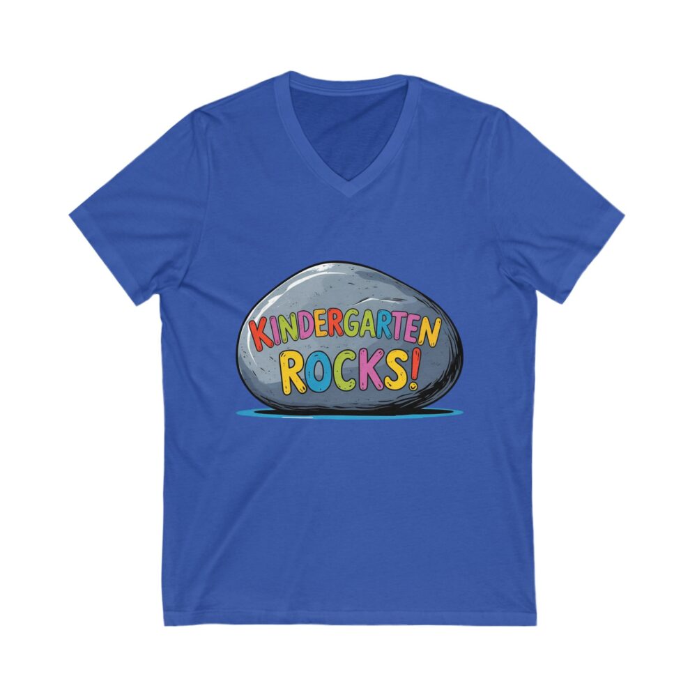 Kindergarten Rocks - Unisex V-Neck Tee - Image 11