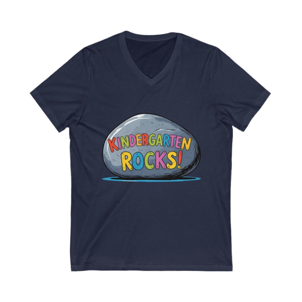 Kindergarten Rocks - Unisex V-Neck Tee - Image 19