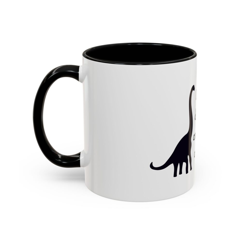 Dinosaurs Didn't Read, and Now They are Extinct (B&W) - Coffee Mug - Image 3