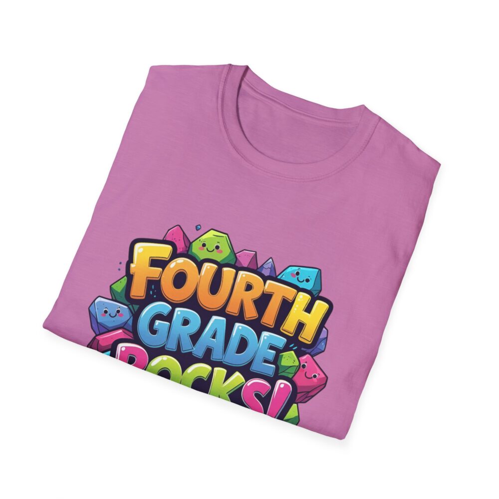 Fourth Grade Rocks - Unisex Soft style T-Shirt - Image 48