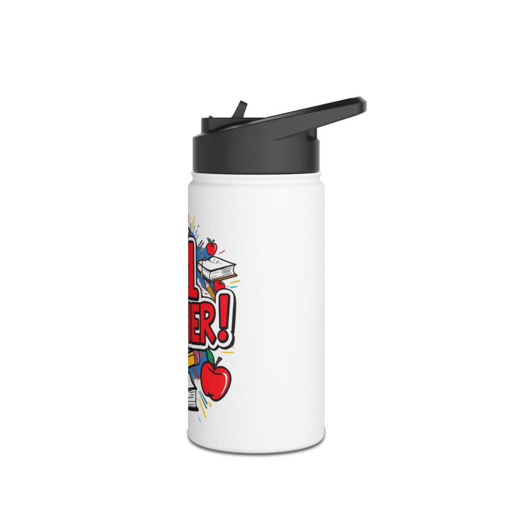 #1 Teacher - Stainless Steel Water Bottle - Image 4