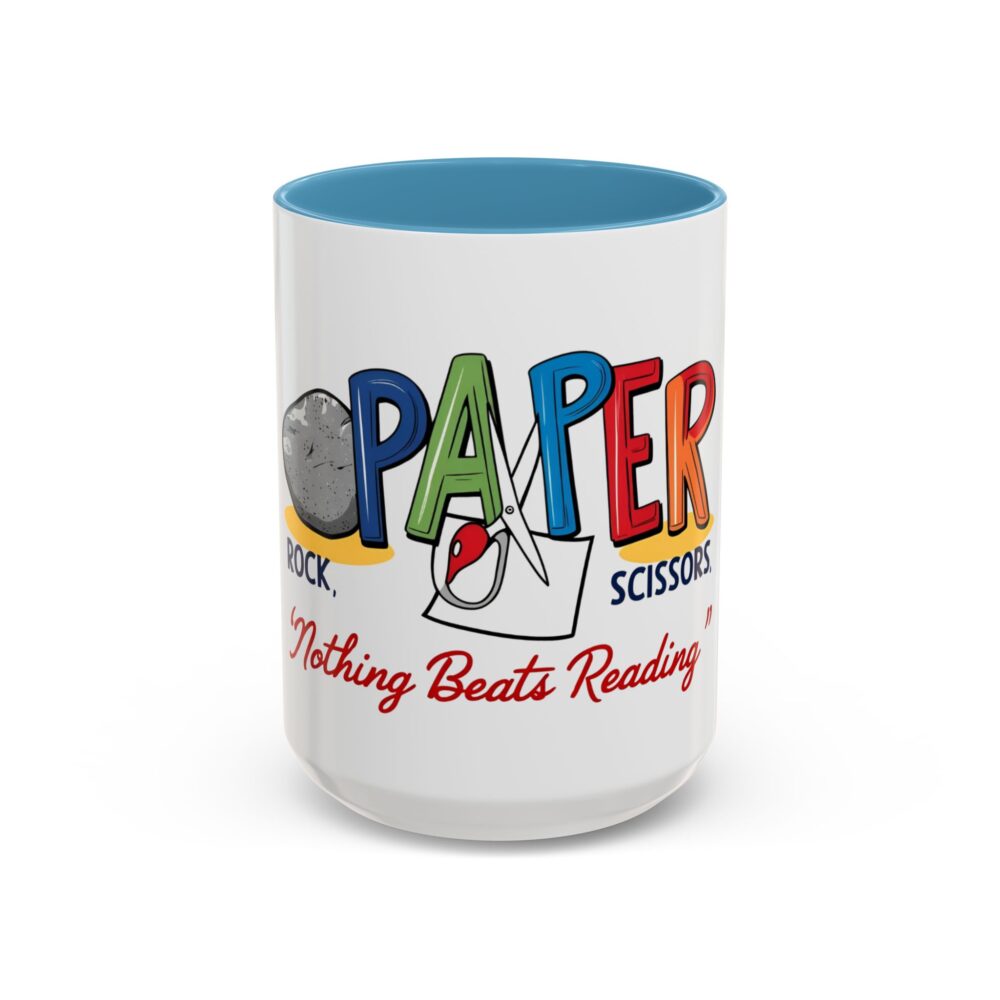 Rock, Paper, Scissors, Nothing Beats Reading - Coffee Mug - Image 37