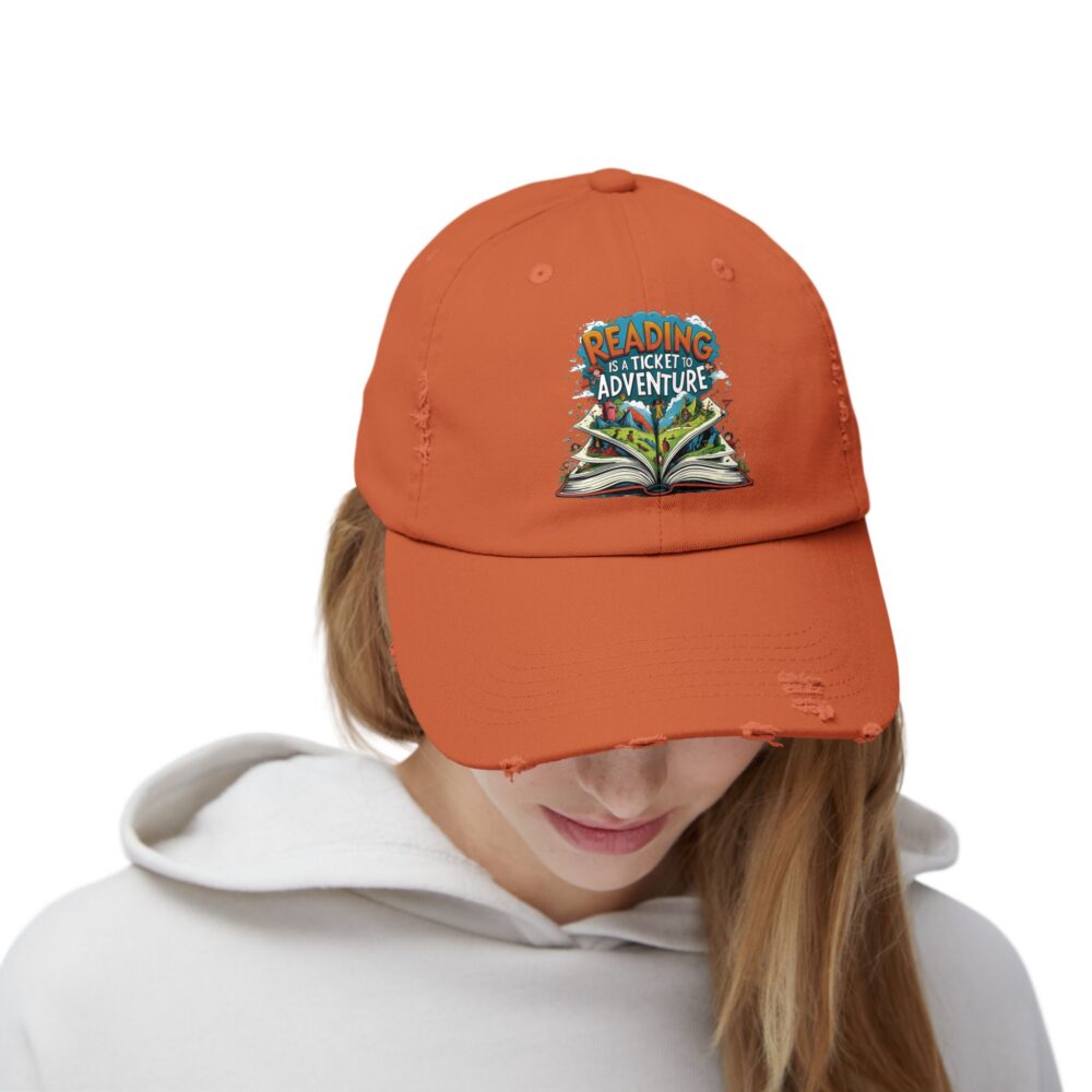 Reading is a Ticket to Adventure - Unisex Adjustable Baseball Cap - Image 12