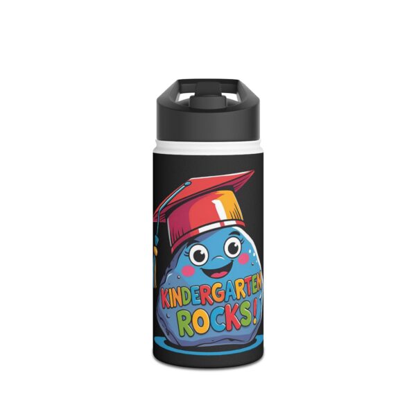 Kindergarten Rocks (black) - Stainless Steel Water Bottle