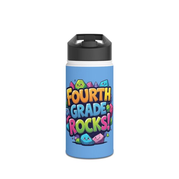 Fourth Grade Rocks (blue) - Stainless Steel Water Bottle
