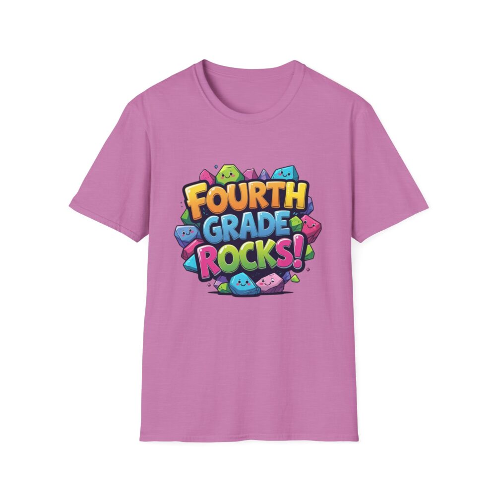 Fourth Grade Rocks - Unisex Soft style T-Shirt - Image 45