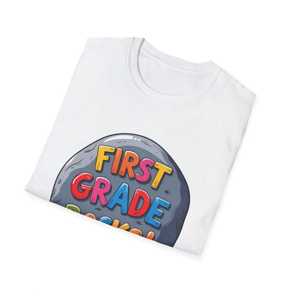 First Grade Rocks - Unisex Soft style T-Shirt - Image 4