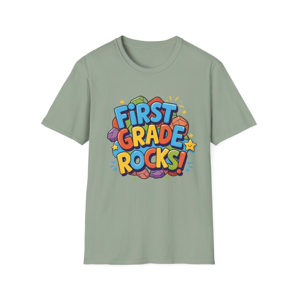 First Grade Rocks - Unisex Soft style T-Shirt - Image 17
