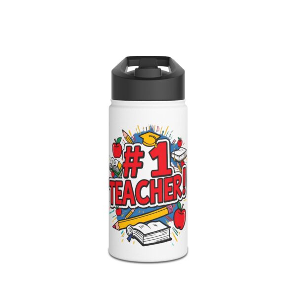 #1 Teacher - Stainless Steel Water Bottle
