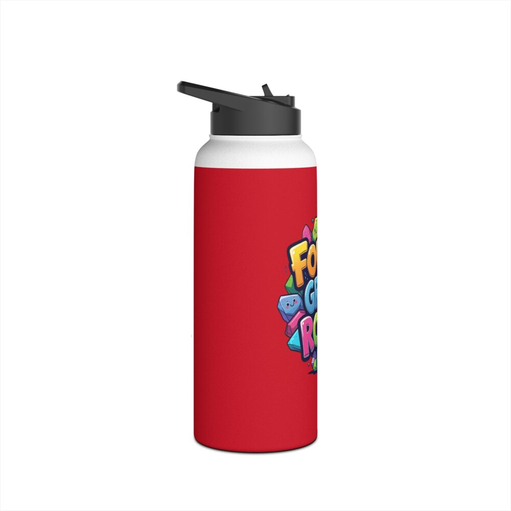 Fourth Grade Rocks (red) - Stainless Steel Water Bottle - Image 11