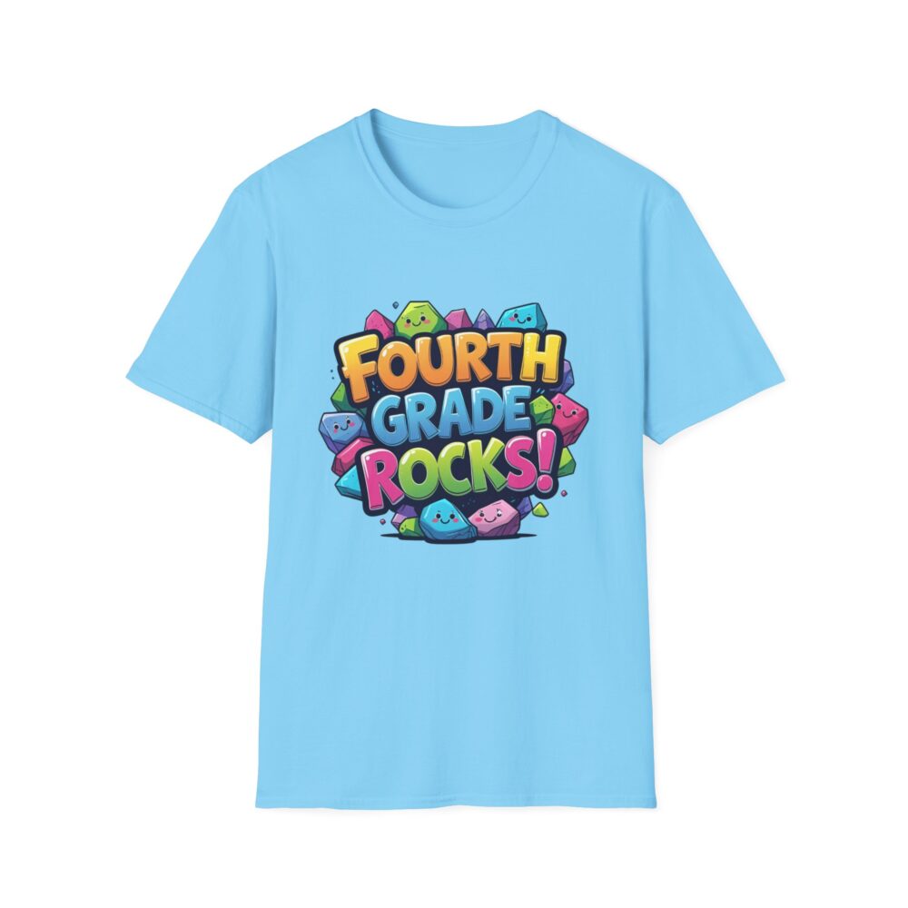 Fourth Grade Rocks - Unisex Soft style T-Shirt - Image 25