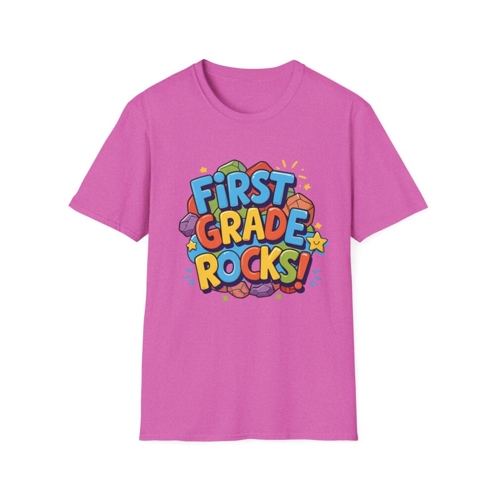 First Grade Rocks - Unisex Soft style T-Shirt - Image 53
