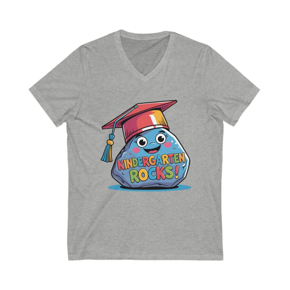 Kindergarten Rocks - Unisex V-Neck Tee - Image 9