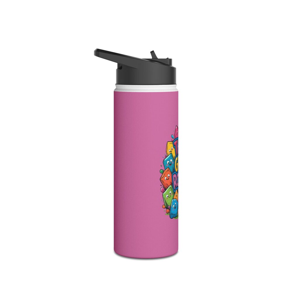 Third Grade Rocks (pink) - Stainless Steel Water Bottle - Image 7