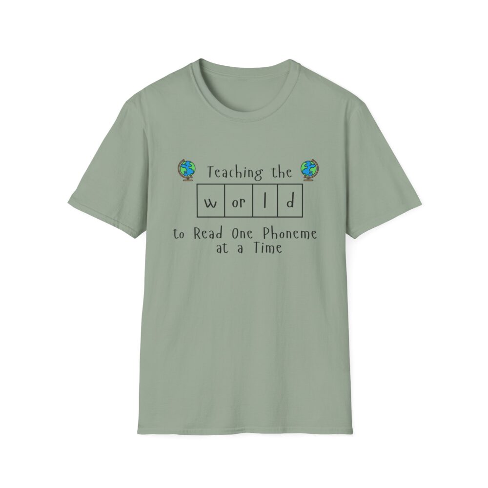 Teaching the "World" to Read One Phoneme at a Time - Unisex Soft style T-Shirt - Image 21