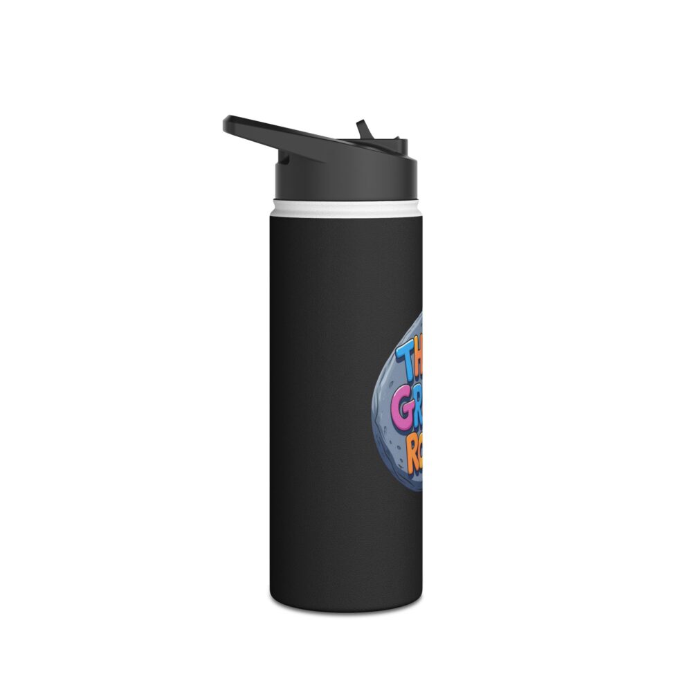 Third Grade Rocks (black) - Stainless Steel Water Bottle - Image 7
