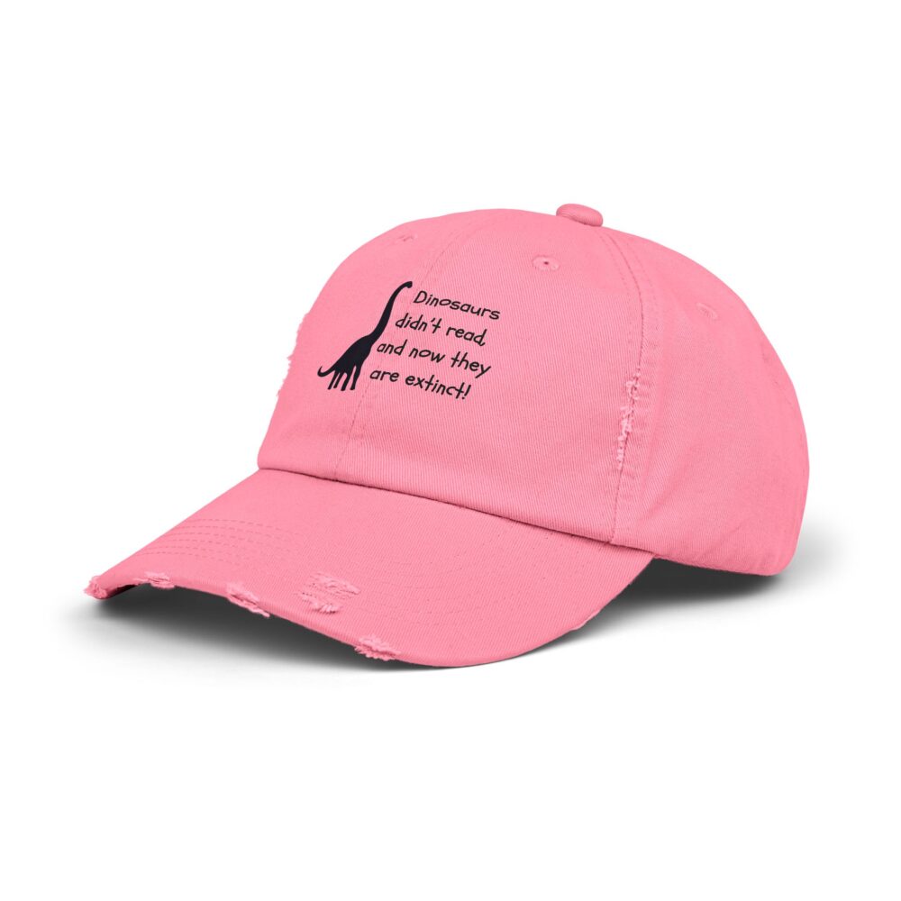 Dinosaurs Didn't Read, and Now They are... (B&W)-Unisex Adjustable Baseball Cap - Image 22