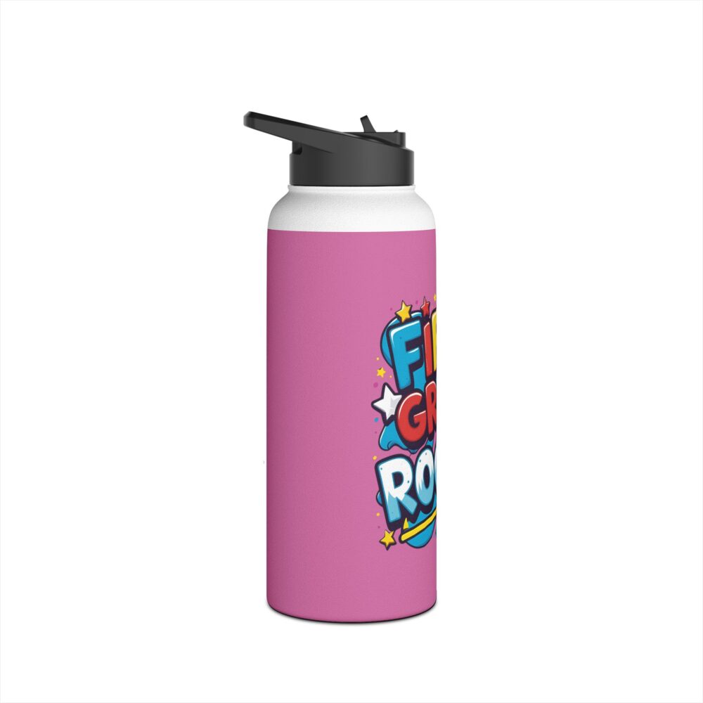 Fifth Grade Rocks (pink) - Stainless Steel Water Bottle - Image 11