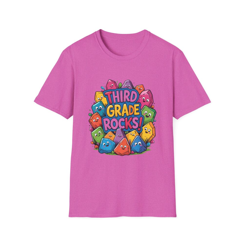 Third Grade Rocks - Unisex Soft style T-Shirt - Image 53