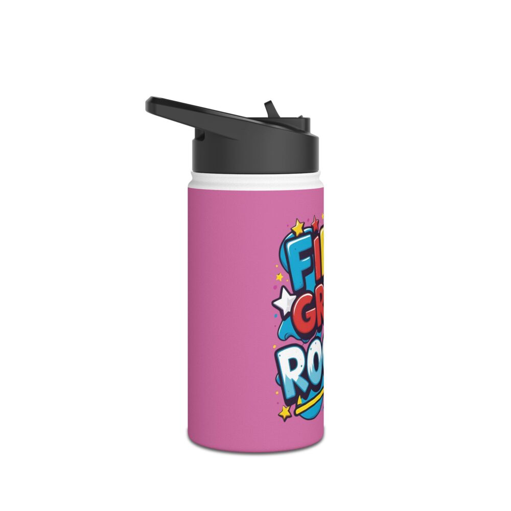 Fifth Grade Rocks (pink) - Stainless Steel Water Bottle - Image 3