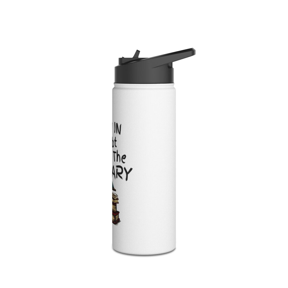 When in Doubt Go To The Library - Stainless Steel Water Bottle - Image 8