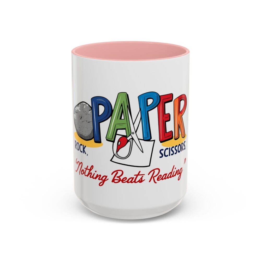 Rock, Paper, Scissors, Nothing Beats Reading - Coffee Mug - Image 25
