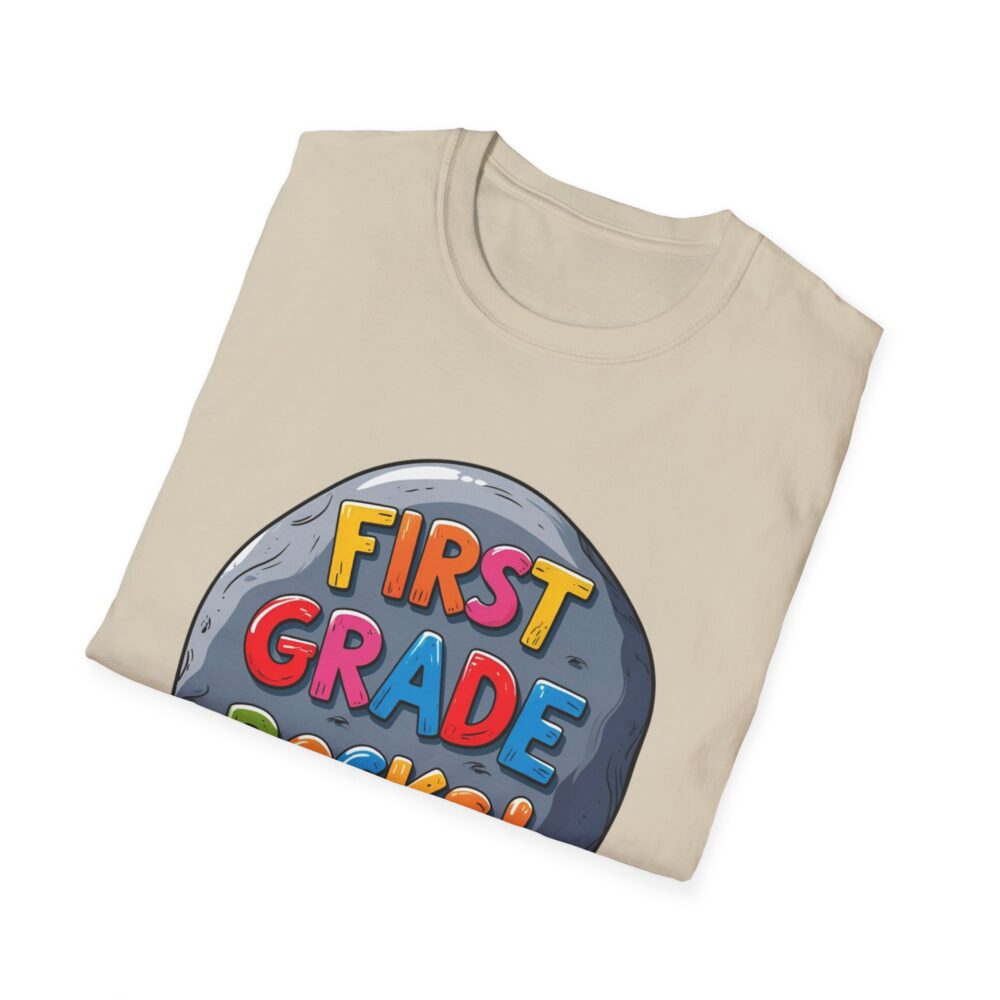 First Grade Rocks - Unisex Soft style T-Shirt - Image 12