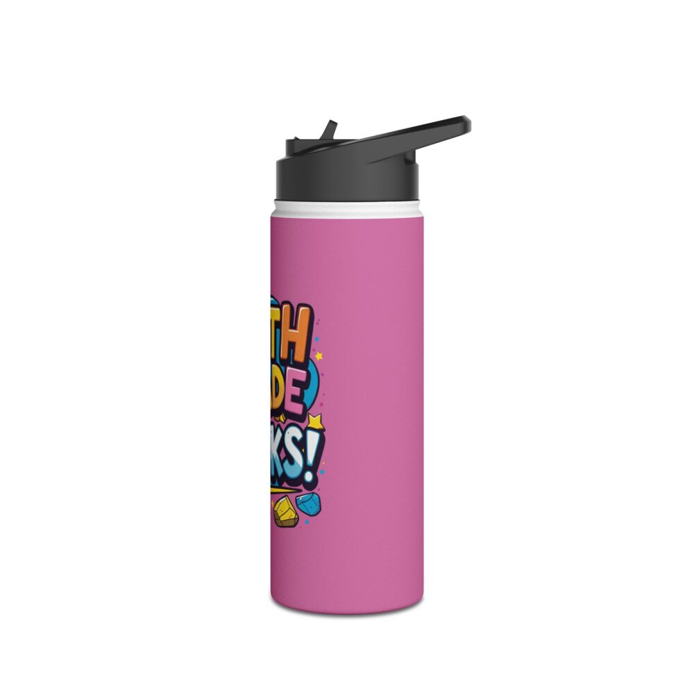 Fifth Grade Rocks (pink) - Stainless Steel Water Bottle - Image 8