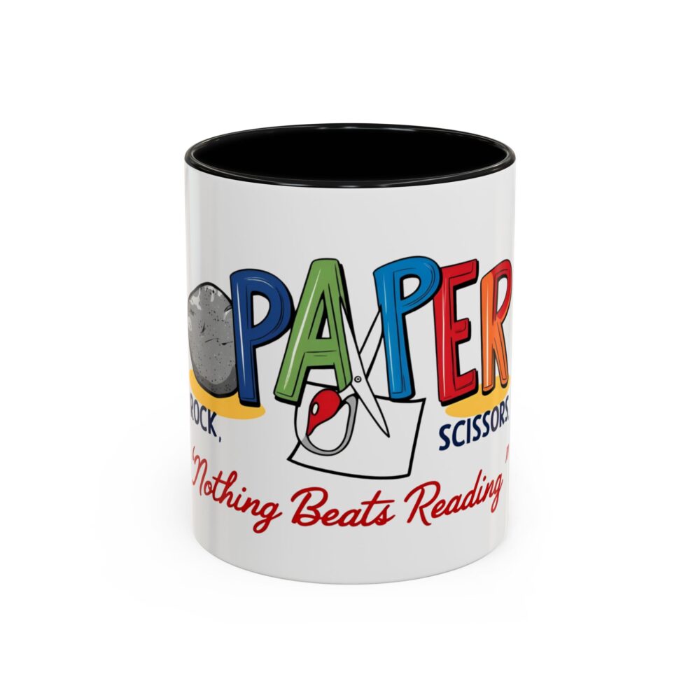Rock, Paper, Scissors, Nothing Beats Reading - Coffee Mug