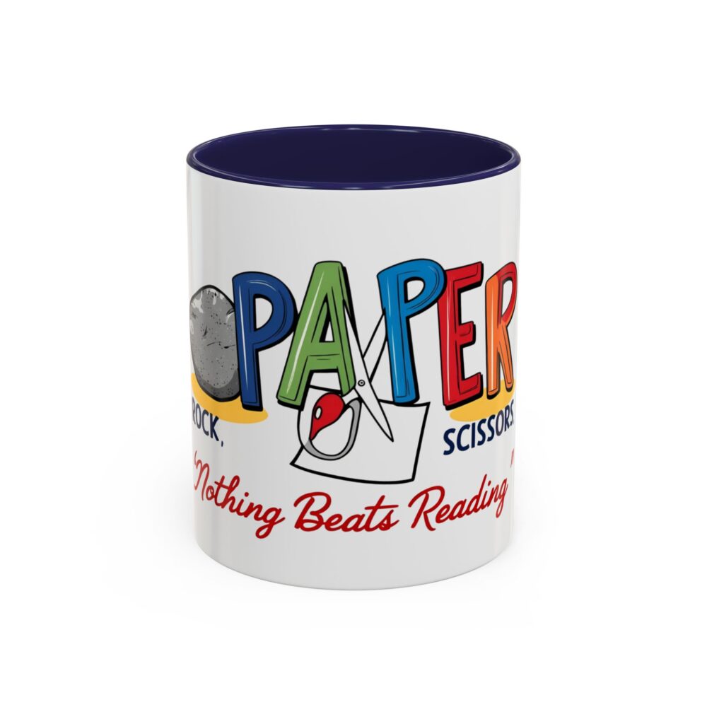 Rock, Paper, Scissors, Nothing Beats Reading - Coffee Mug - Image 5