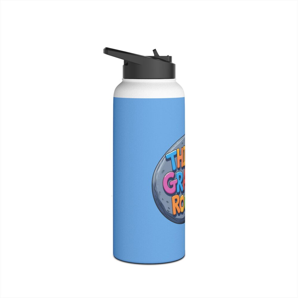 Third Grade Rocks (blue) - Stainless Steel Water Bottle - Image 11