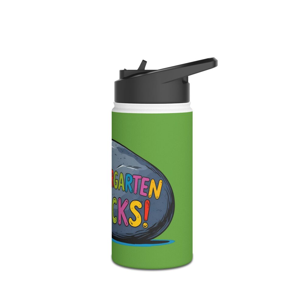 Kindergarten Rocks (green) - Stainless Steel Water Bottle - Image 4