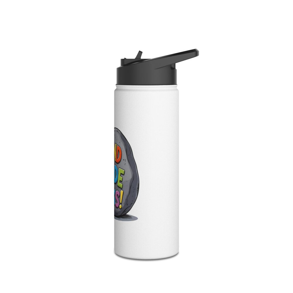 Second Grade Rocks (white) - Stainless Steel Water Bottle - Image 8