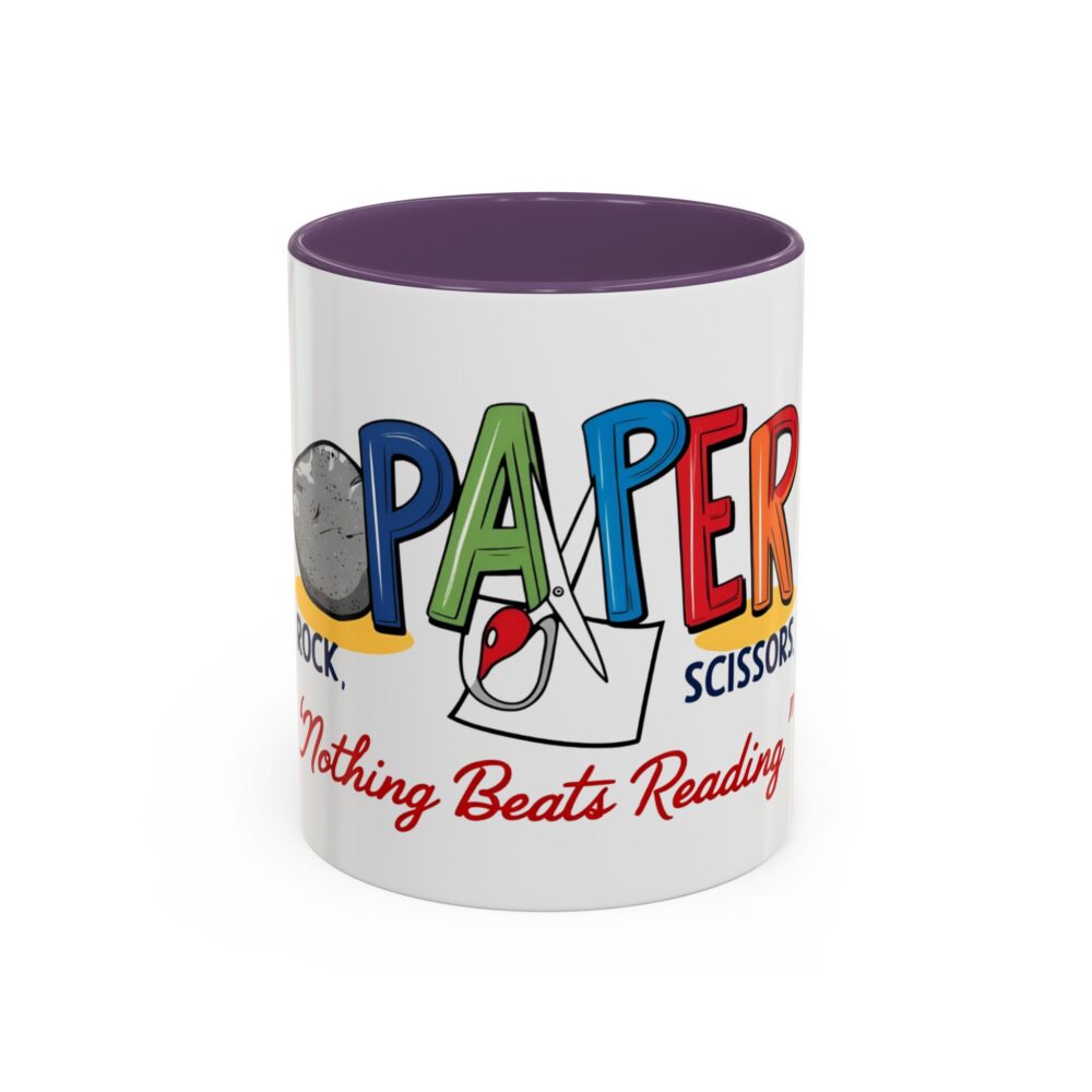 Rock, Paper, Scissors, Nothing Beats Reading - Coffee Mug - Image 45